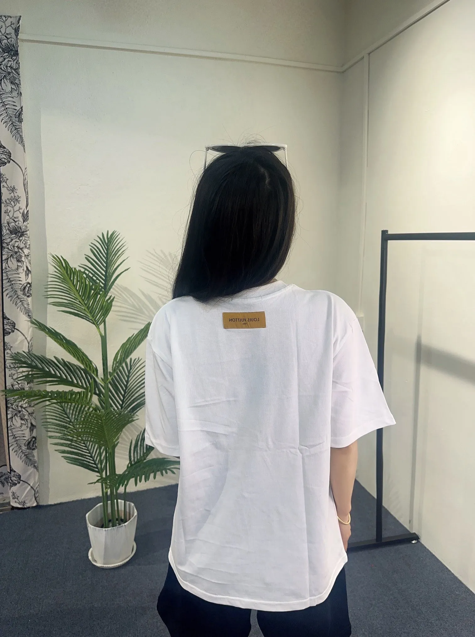 Louis Vuitton/Louis Vuitton 24ss short sleeves with embroidered letters on the chest